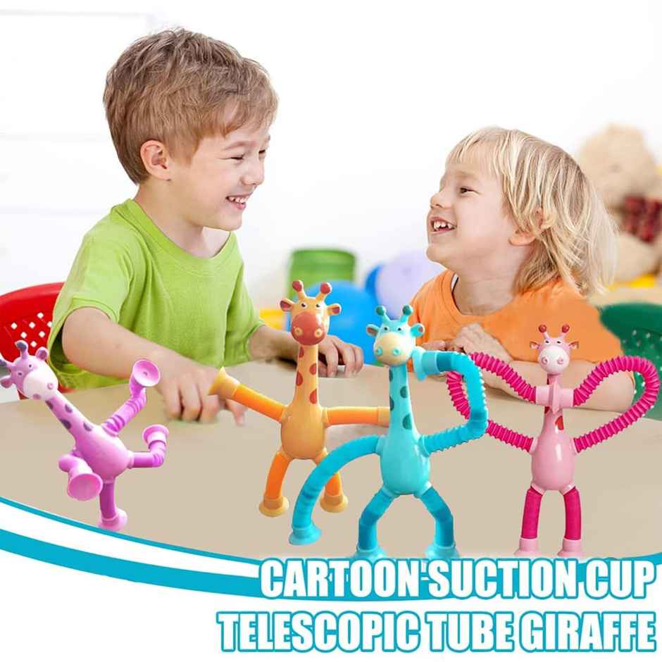 Kidology Telescopic Suction Cup Giraffe Toy (Colour May Vary)