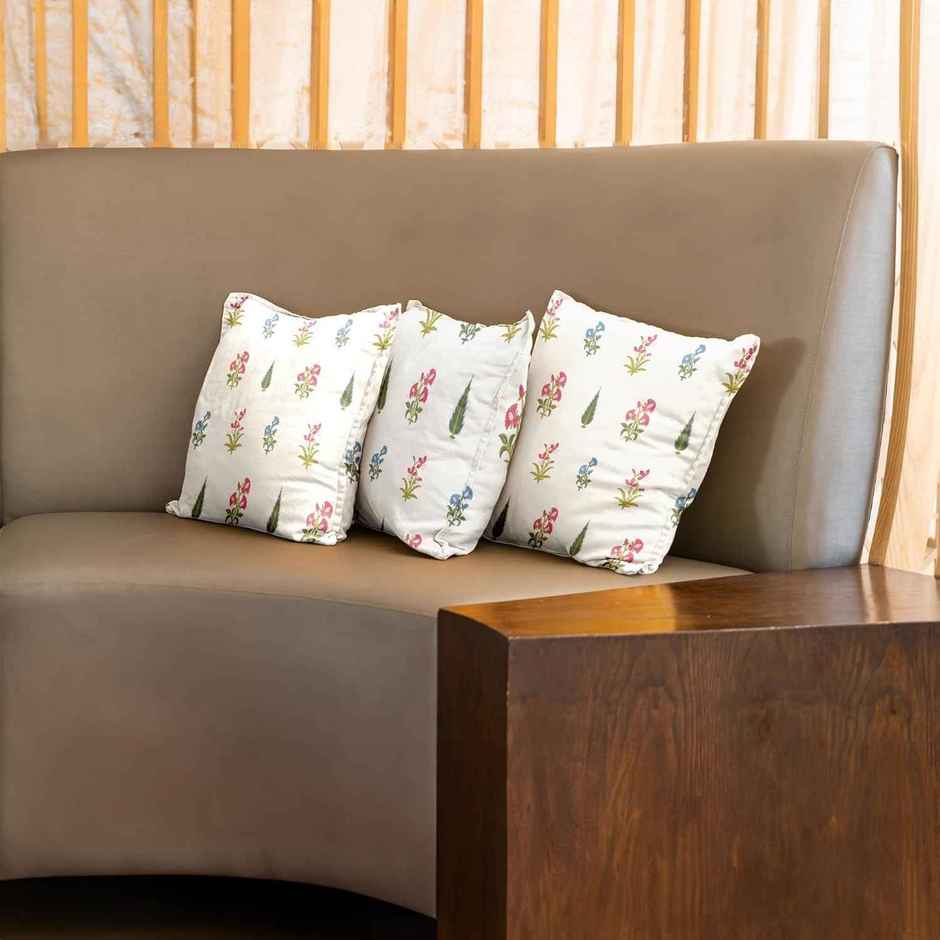 Urban Space Cotton Cushion Covers - Liberty Blue | Geometric | 16 x 16 inch