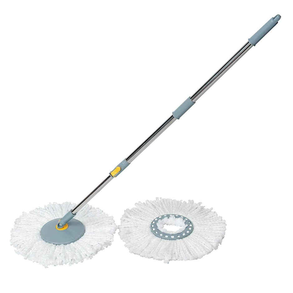 Esquire 360 Bucket Spin Mop Stick With an Additional Refill - Color Grey