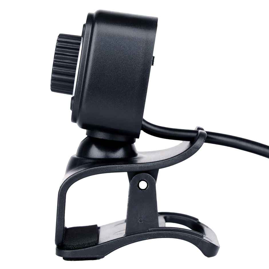 Zebronics Zeb-Crystal Clear Web Camera, 0.3 MP with USB with 3P Lens,Built-in Microphone,Auto White Balance,Night Vision and Manual Switch for LED - Black