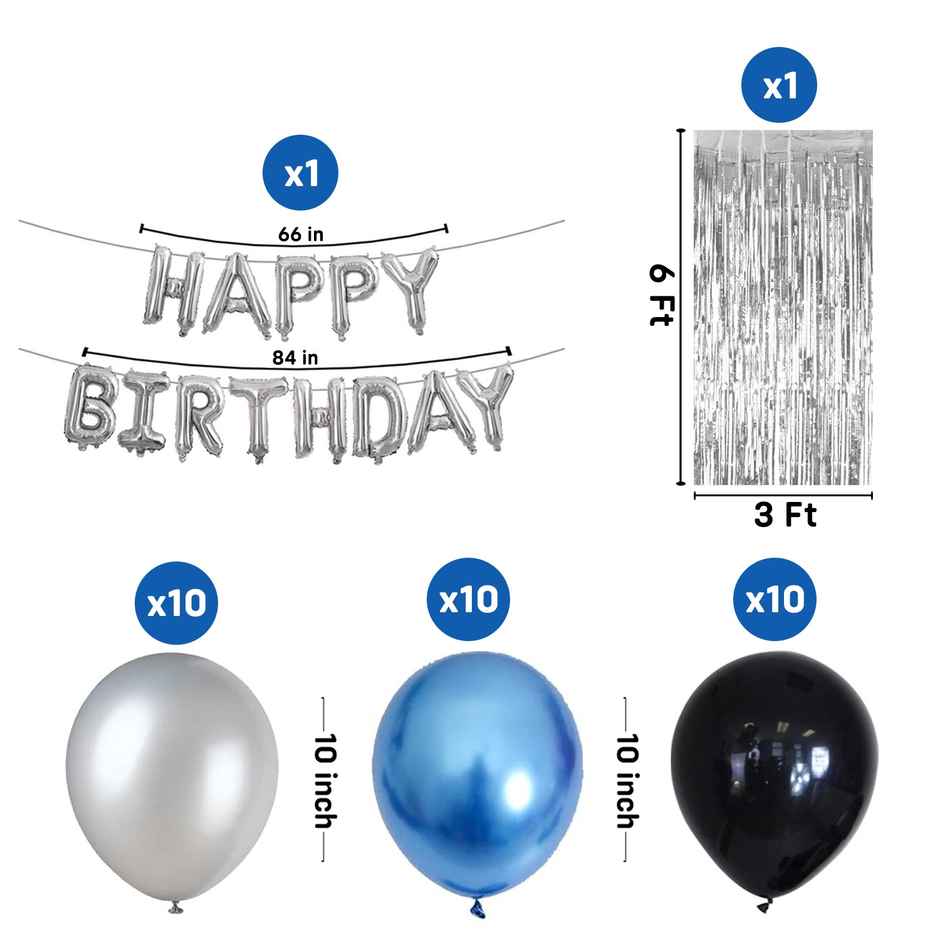 Party Propz Happy Birthday Decorations For Boys Kit - Pack Of 32