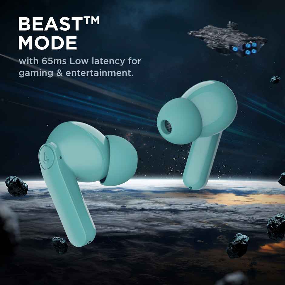 boAt Airdopes 138 Pro TWS Earbuds w/ 45H Playtime, ASAP Charge, 11 mm Drivers & ENx Tech (Mint Cascade)