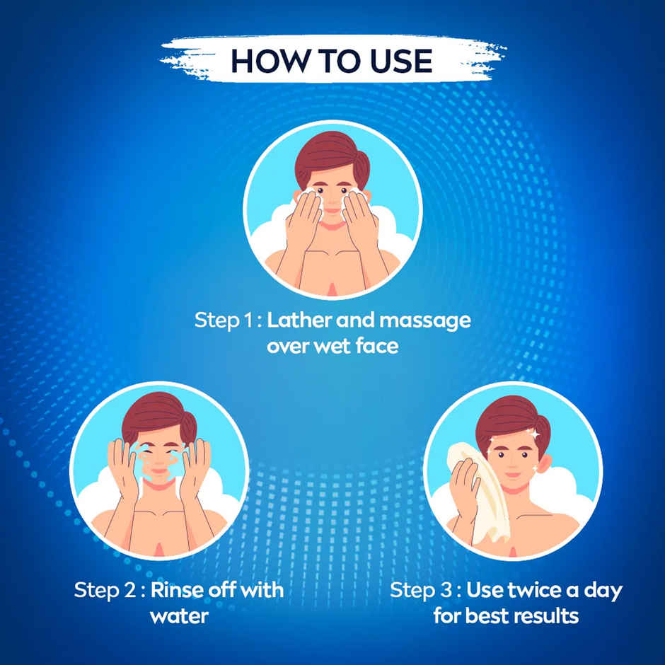 Nivea Men Face Wash Deep Impact Intense Clean For Beard & Face With Black Carbon