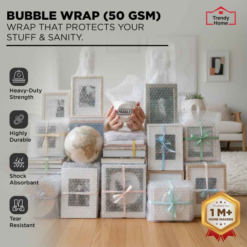 Senego Trendy Home Bubble Wrap Roll | 1 x 1m | 50 GSM
