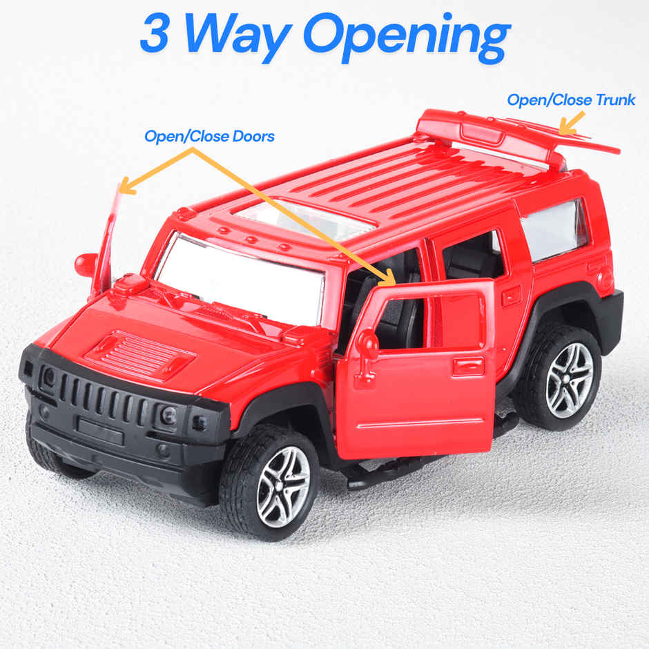 Frendo Premium Die-Cast Car | 3-Way Opening | Pull-Back Action | Humm Red