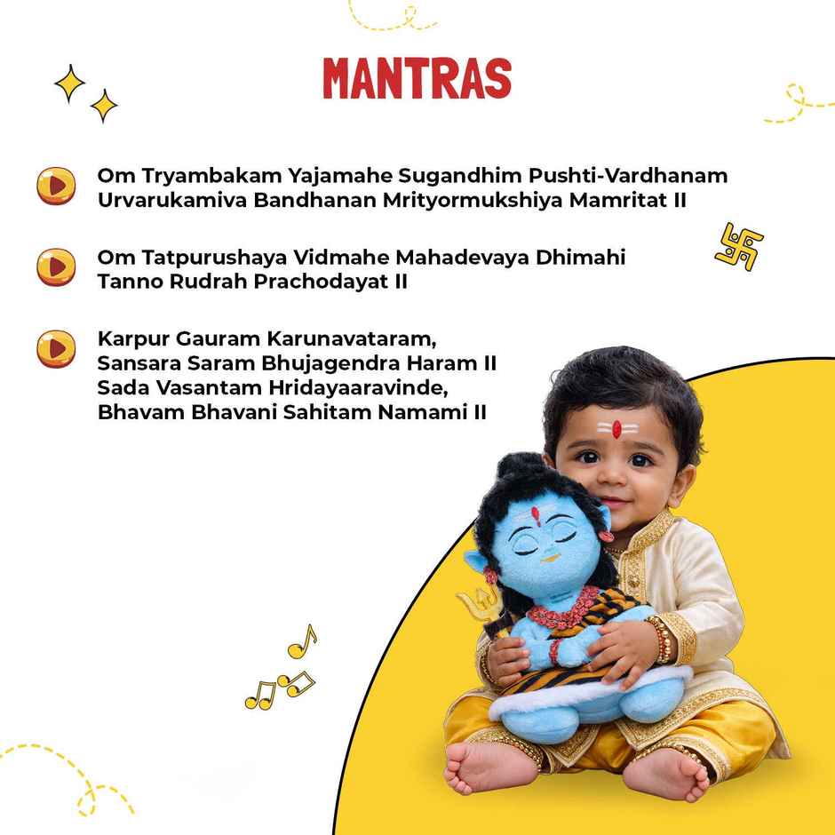 Panda's Box Mantra Chanting Baby Shiva | Small- 23 cm