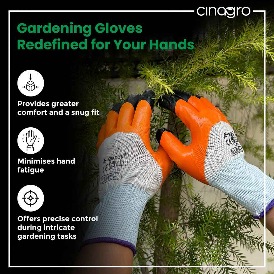 Cinagro Garden Gloves - Reusable & Durable Gloves for Gardening, Planting & Yard Work