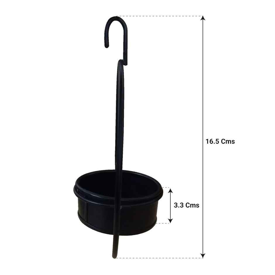 TrustBasket Bird Feeder, Hanging Metal Feeder for Balcony,Home,Indoor and Outdoor(Black)