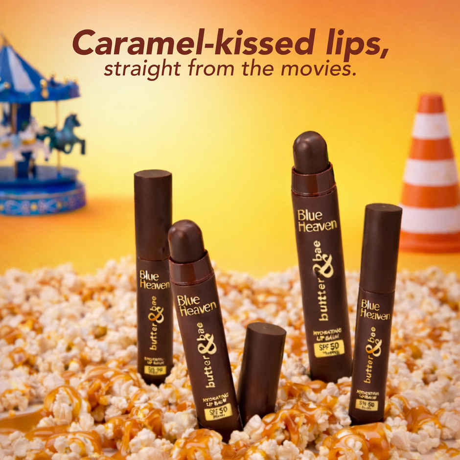 Blue Heaven Butter & Bae SPF 50 Lip Balm with Free Key Chain & Popcorn