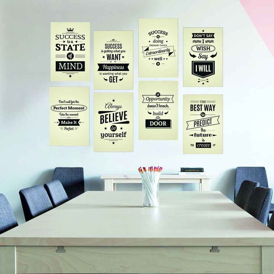 Paper Plane Design Motivational Wall Posters | Set of 10 | (12 Inch x 18 Inch) D94