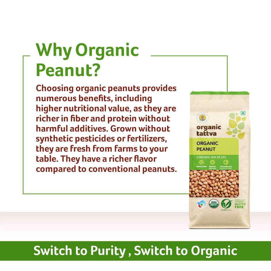 Organic Tattva Peanuts Pouch | Unpolished