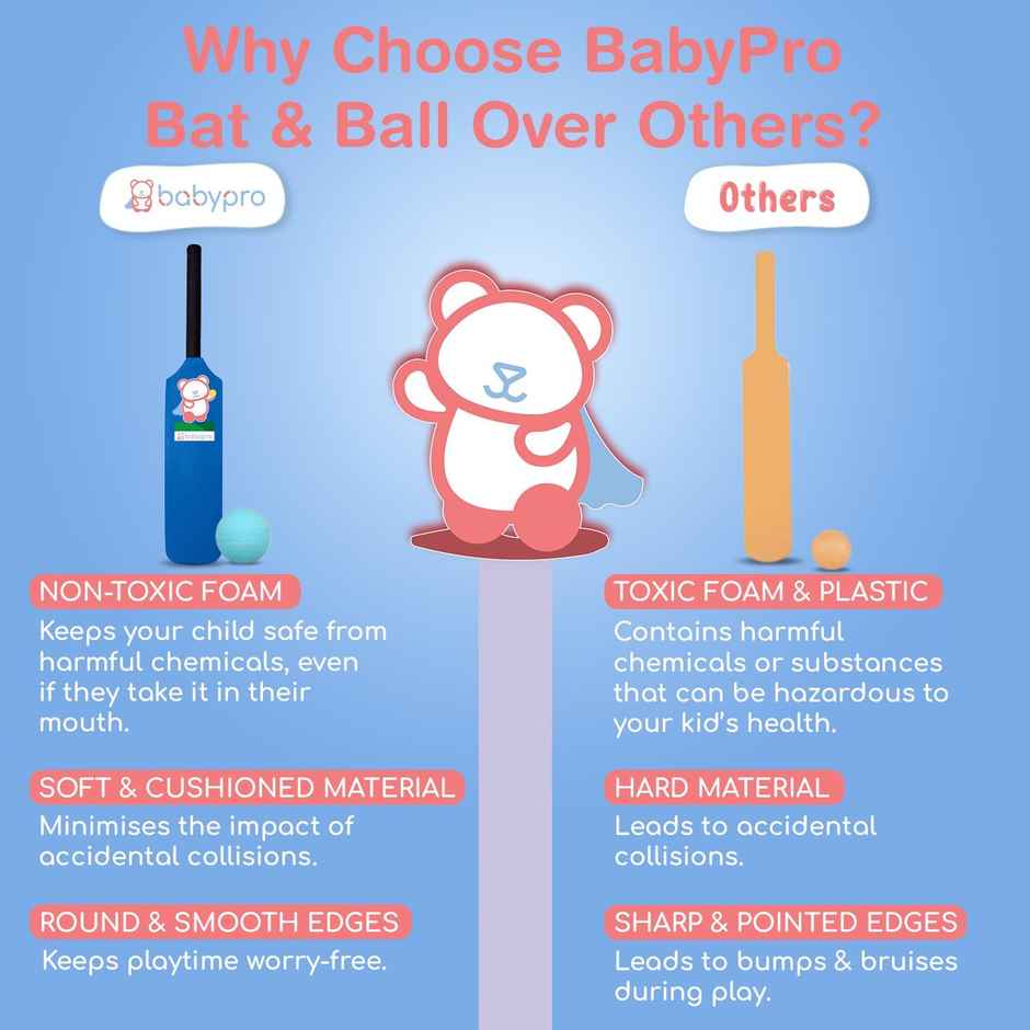 BabyPro Foam Bat and Ball