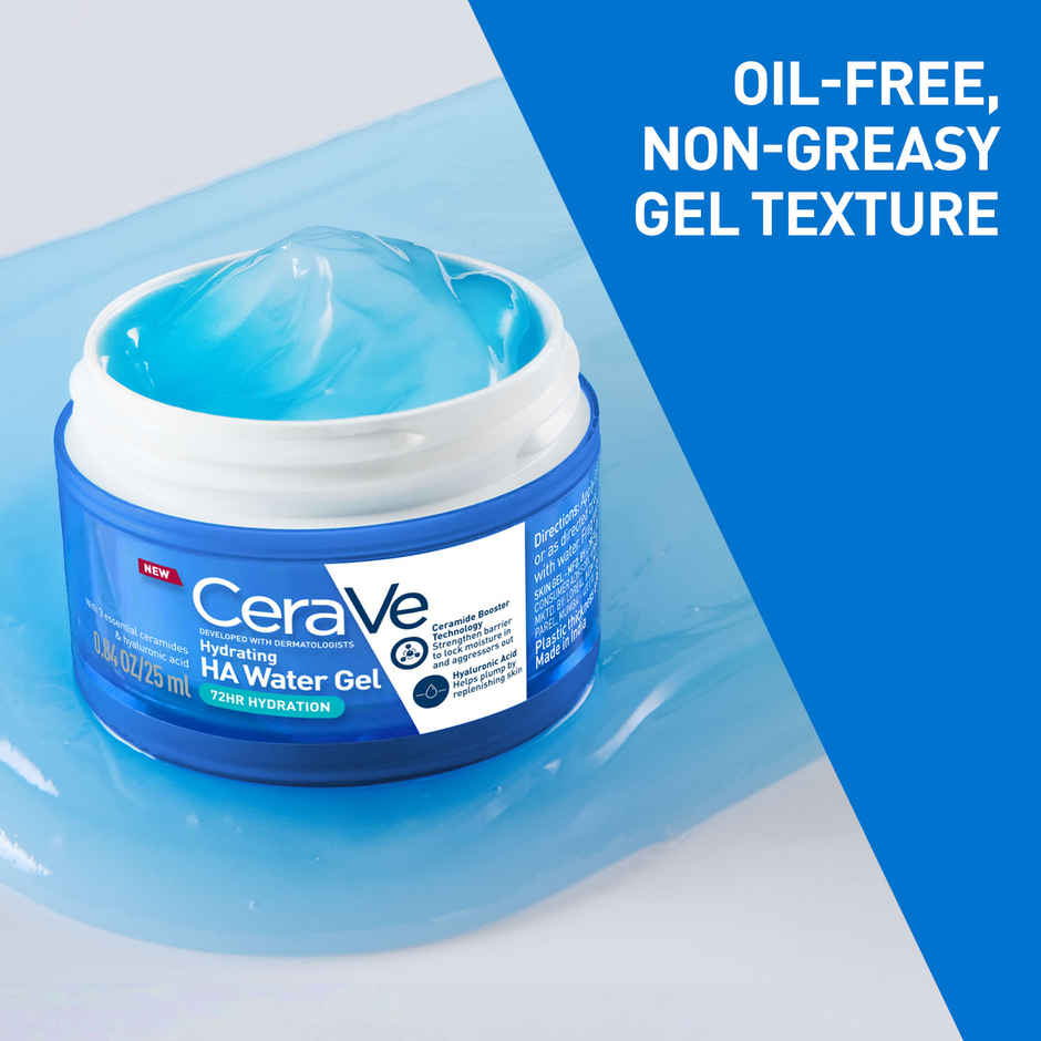 CeraVe HA Water Gel Oil-free Face Moisturizer with Hylauronic Acid & Ceramides for Plumpy Hydration