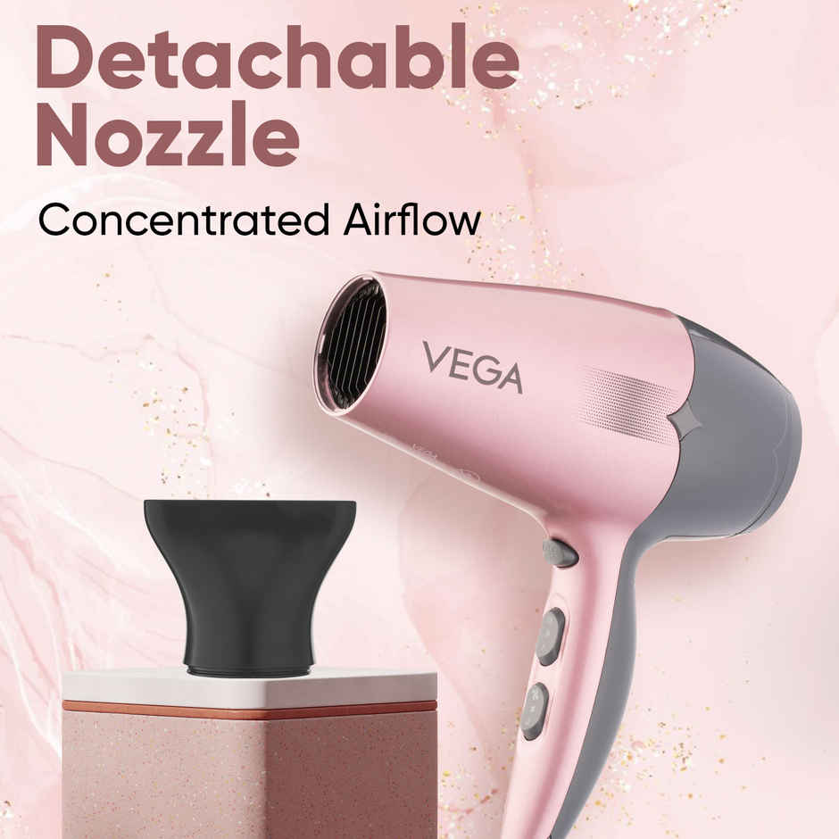 Vega Go Pro 2100W Professional Hair Dryer with 2 Speed & 3 Temperature Settings (VHDH-25)