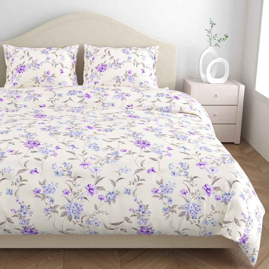 Haus & Kinder Ultra Soft Double Bedsheet With 2 Pillow Covers - White