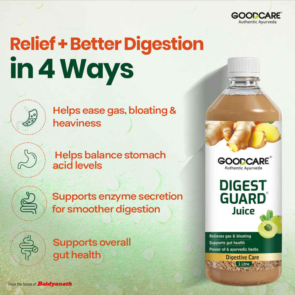 Goodcare Digest Guard Juice For Healthy Gut And Helps Relive Bloating With Power Of 6 Ayurveda Herb