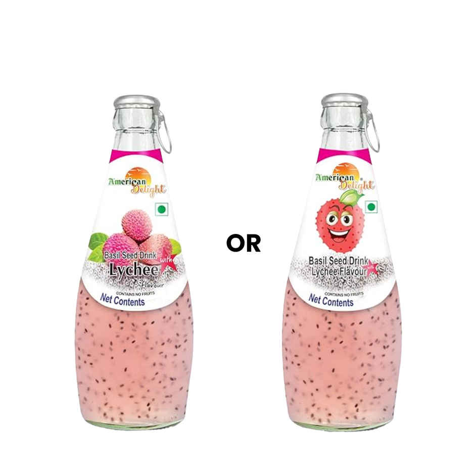 American Style Imported Lychee Basil Seed Drink - Buy at ₹100 Online ...