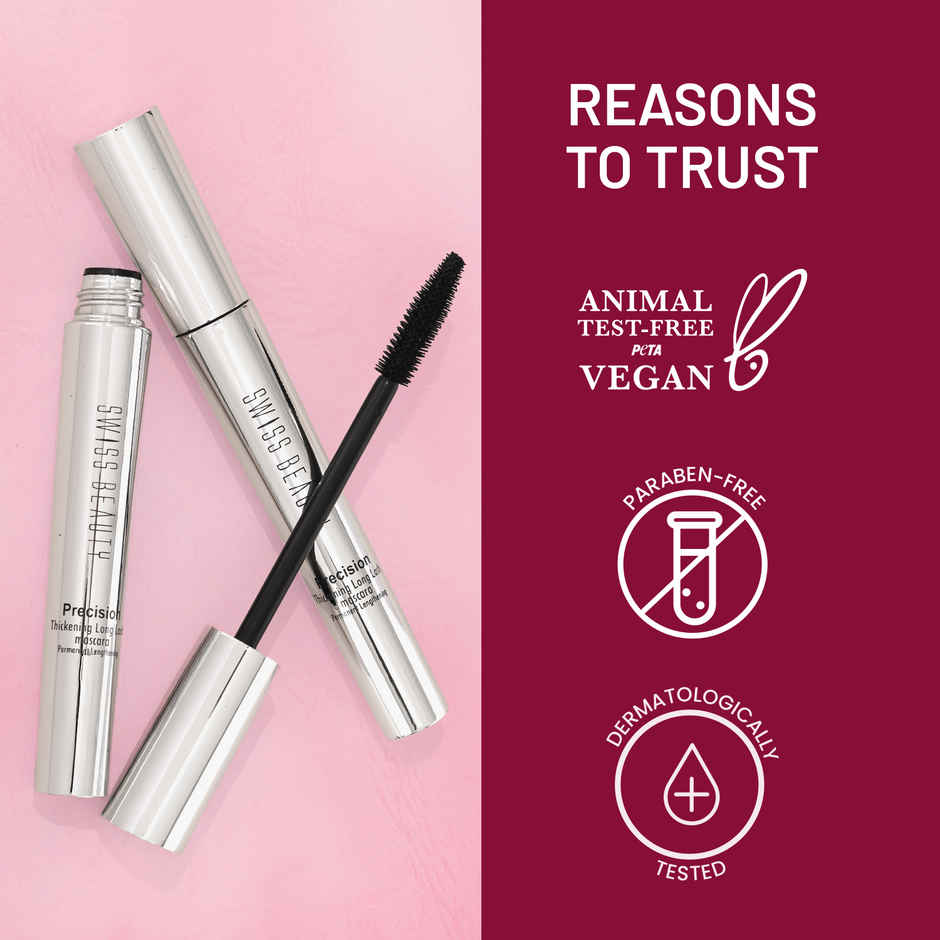 Swiss Beauty Precision Thickening Long Lash Mascara | Black