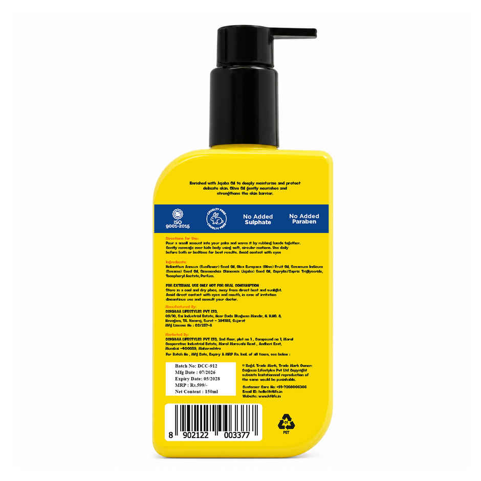KT Kids Massage Oil | Nourishing Care with Jojoba & Olive Oil