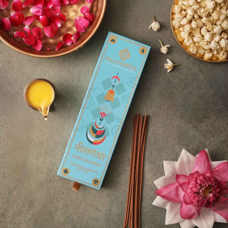 Pujashree Bambooless Agarbatti Neelgandha | 8 Inches