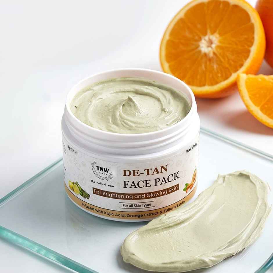 TNW The Natural Wash De-Tan Face Pack for Glowing Skin and Tan Removal with Orange Extract