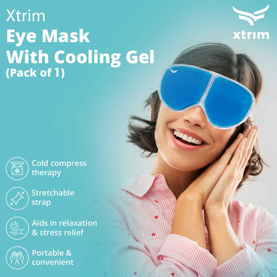 Xtrim Cooling Gel Eye Mask for Sleeping | Blue