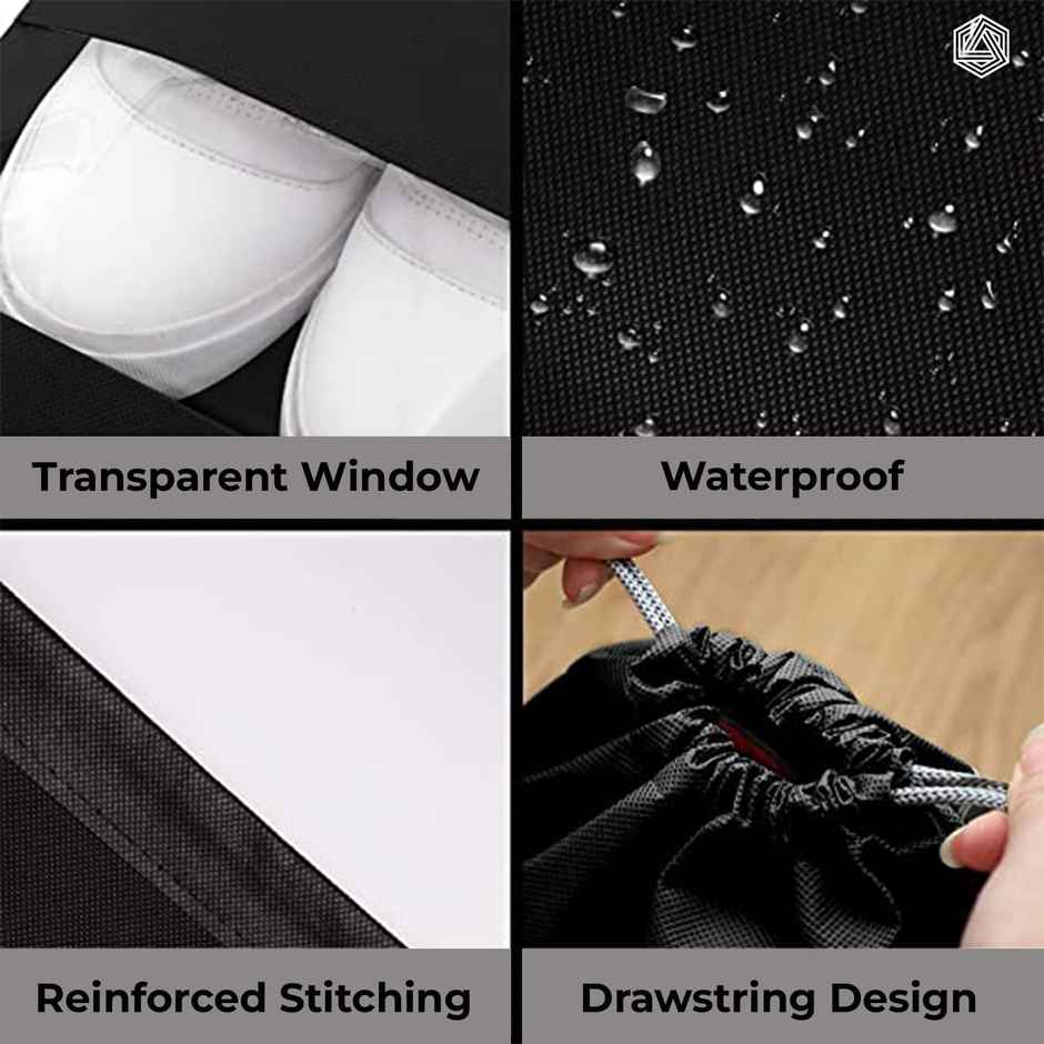 Boldfit Shoe Cover Black Pack of 12