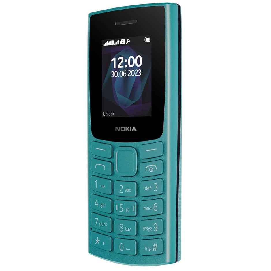 Nokia 105 Single Sim Keypad Mobile | 1.7" Display | 1000 mAh Battery | Built in UPI | Cyan