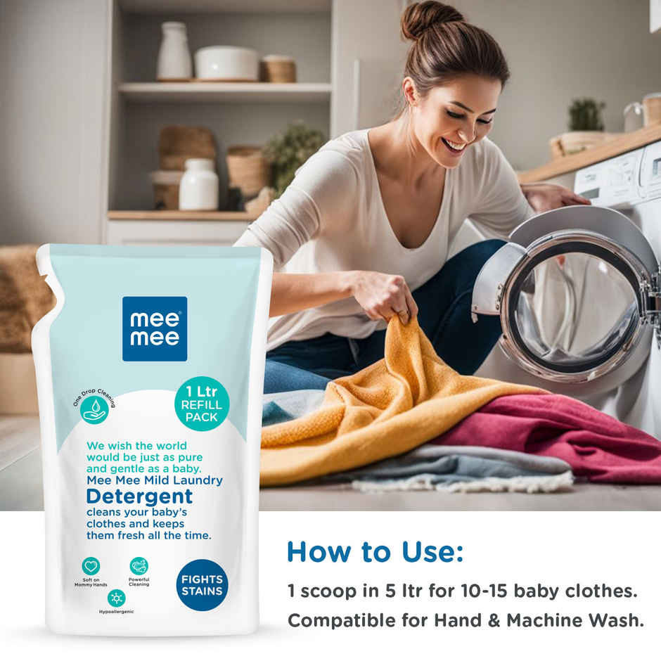 Mee Mee Mild Baby Liquid Laundry Detergent - One Drop Cleaning