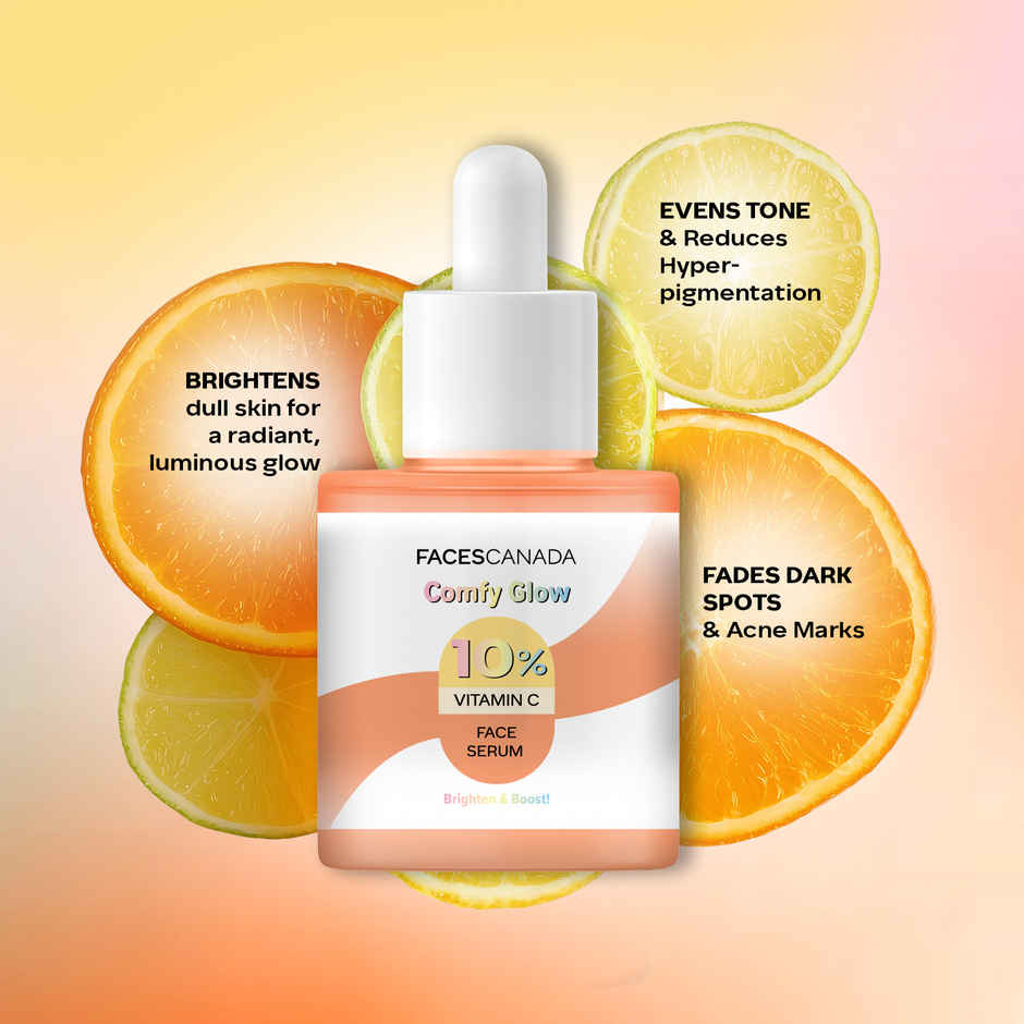FACES CANADA Comfy Glow 10% Vitamin C Face Serum | Brightens Complexion