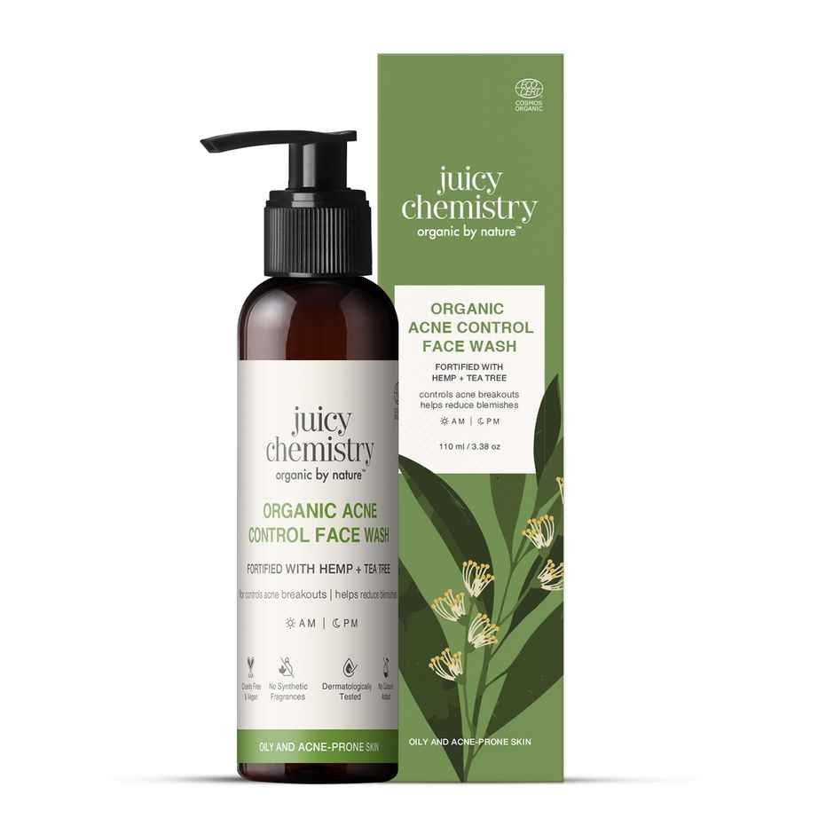 Juicy Chemistry Organic Acne Control Face Wash| Blemish Control & Purifying Face Wash