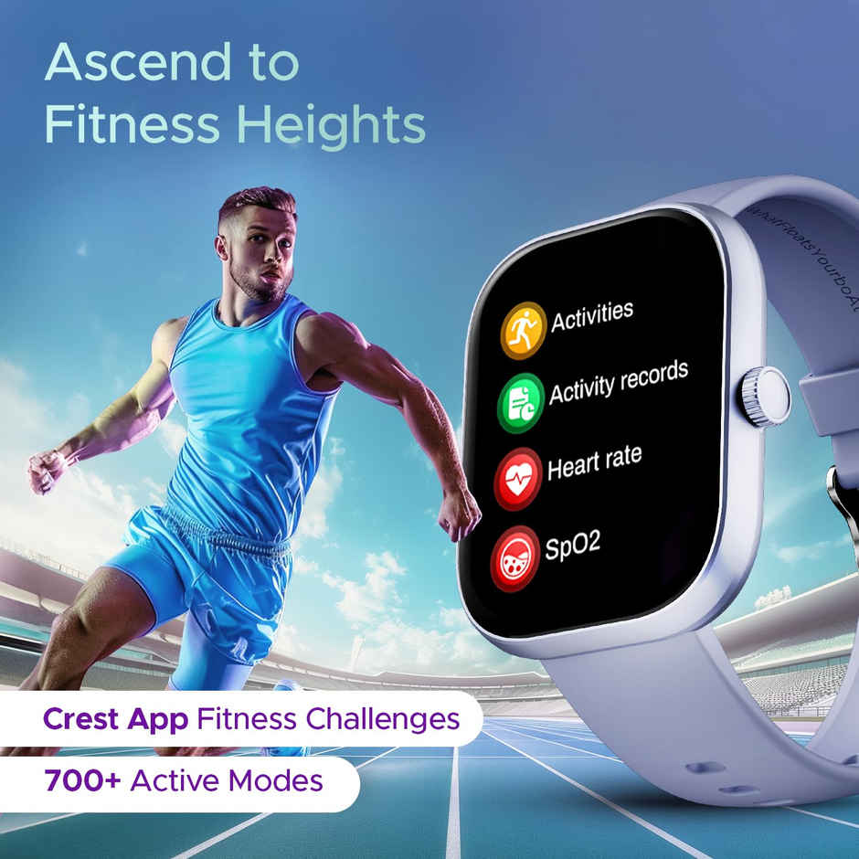 boAt Wave Sigma 3 Smartwatch | 2.01" Display | Women's Edition | BT Calling - Sapphire Breeze