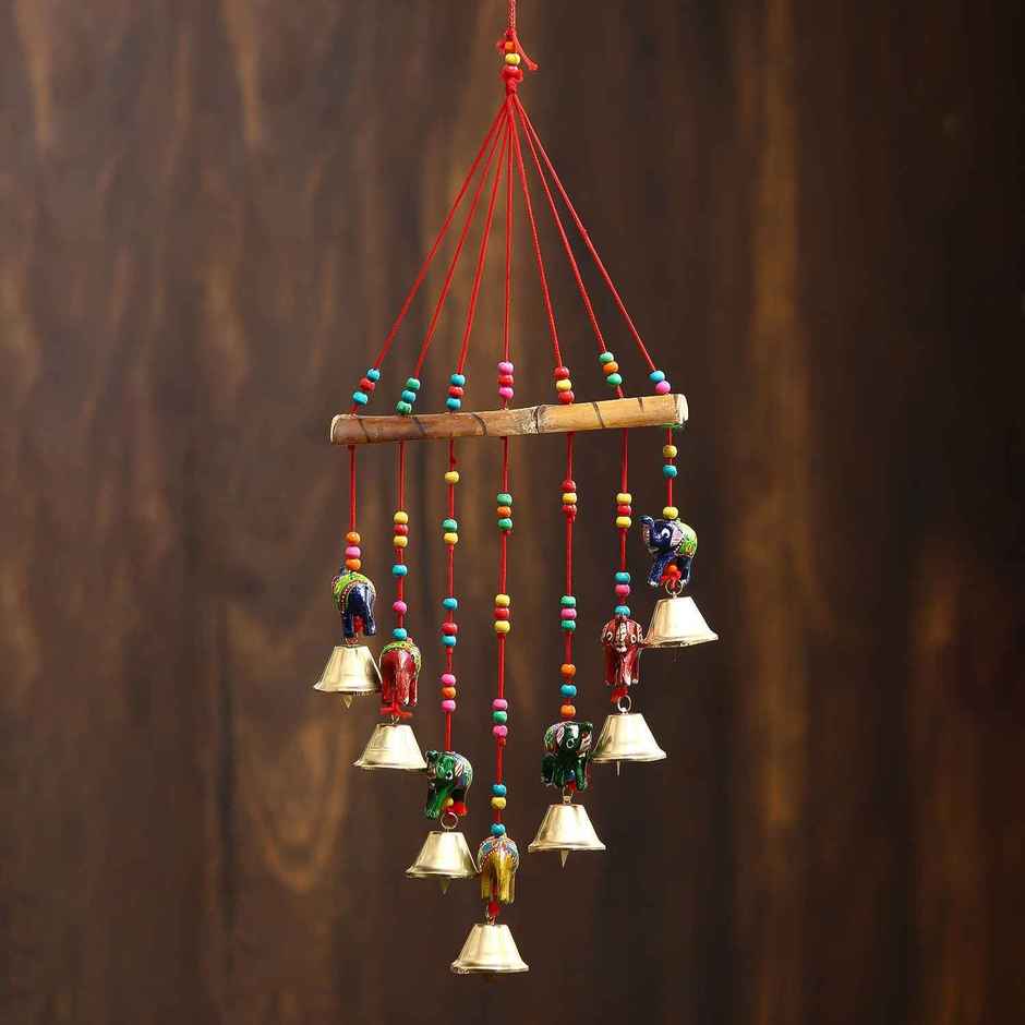 Handcrafted Decorative Elephant Wall/Door/Window Hanging Bells | Ecraftindia