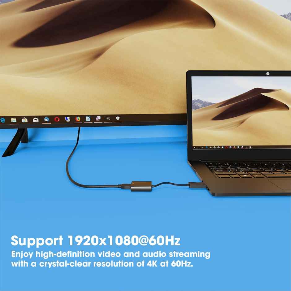 Sounce Display Port to HDMI Adapter, 1080p Display Port DP to HDMI Cable Male to Female Port