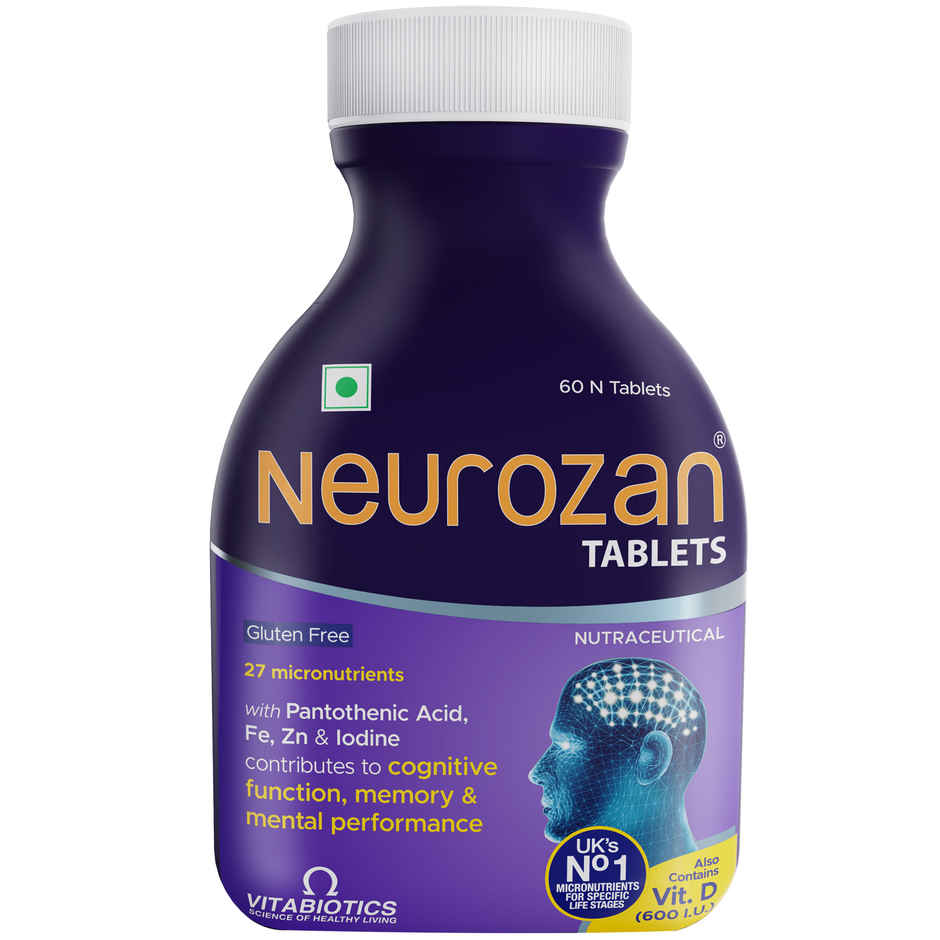 Neurozan Brain Health Tablets with Ginkgo Biloba Memory, Focus and Cognitive Support