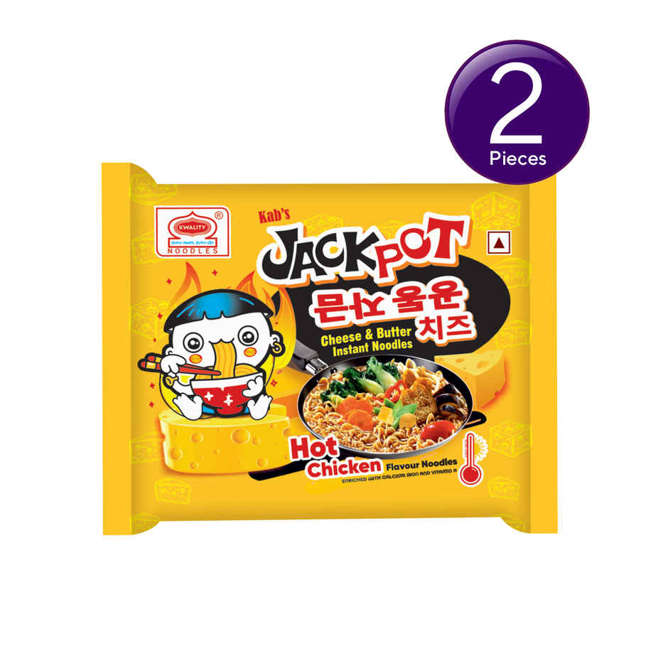 Korean Kab's Jackpot Cheese and Butter Instant Noodles | Hot Chicken | Non Veg Combo