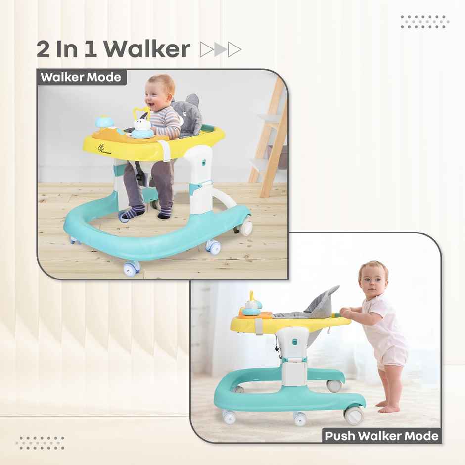 R for Rabbit Little Feet Sportz Walker (Green Yellow)