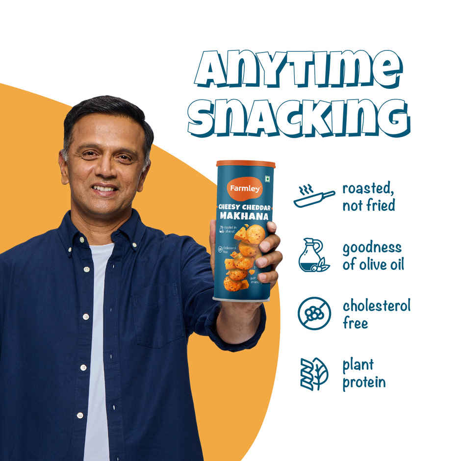 Farmley Cheesy Cheddar Makhana Roasted In Olive Oil Healthy Snacks