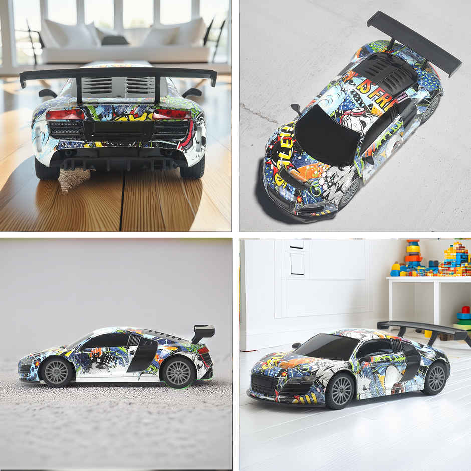 Race N Roll 1:24 Rechargeable Hi Speed Mini Remote Control Car - Aud Grafitti