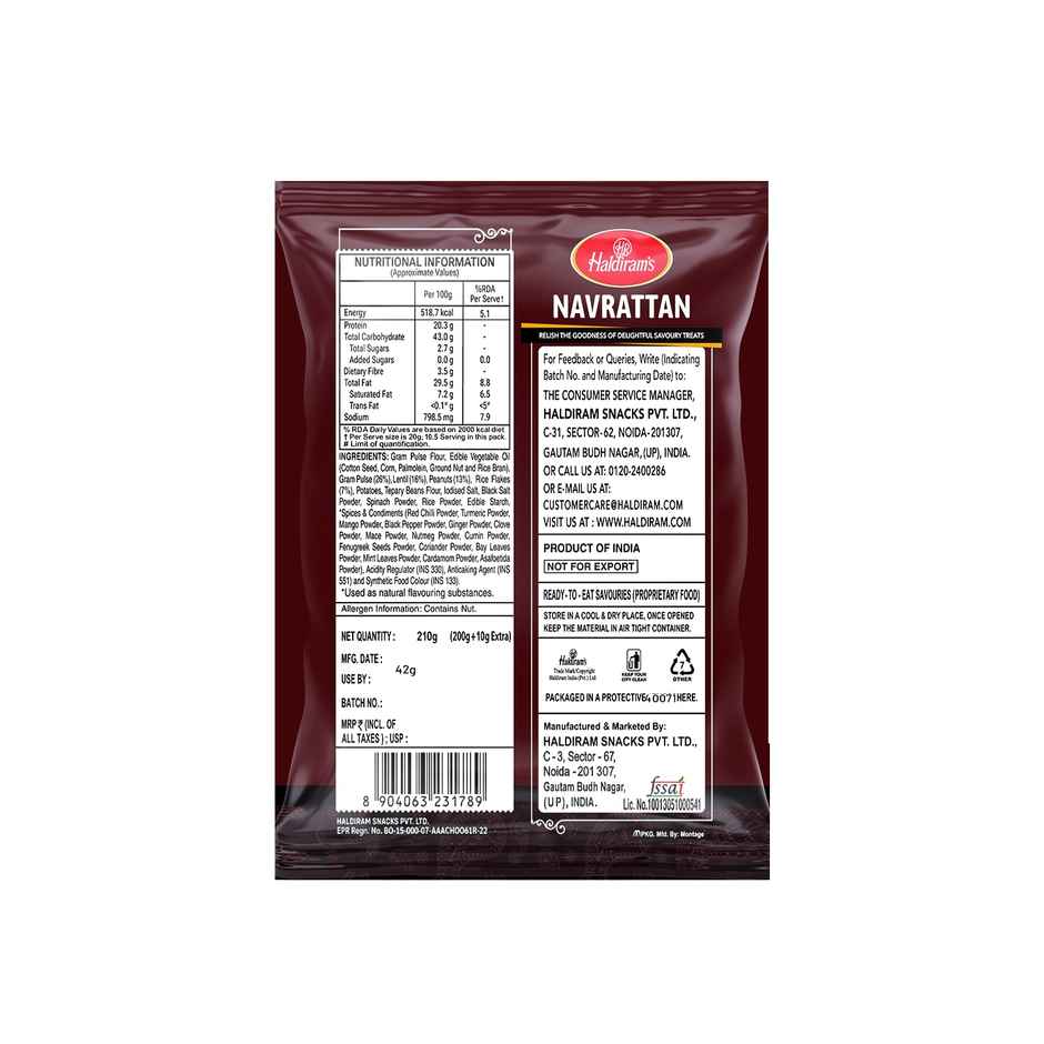 Haldiram's Navrattan | Crunchy Savory Snack