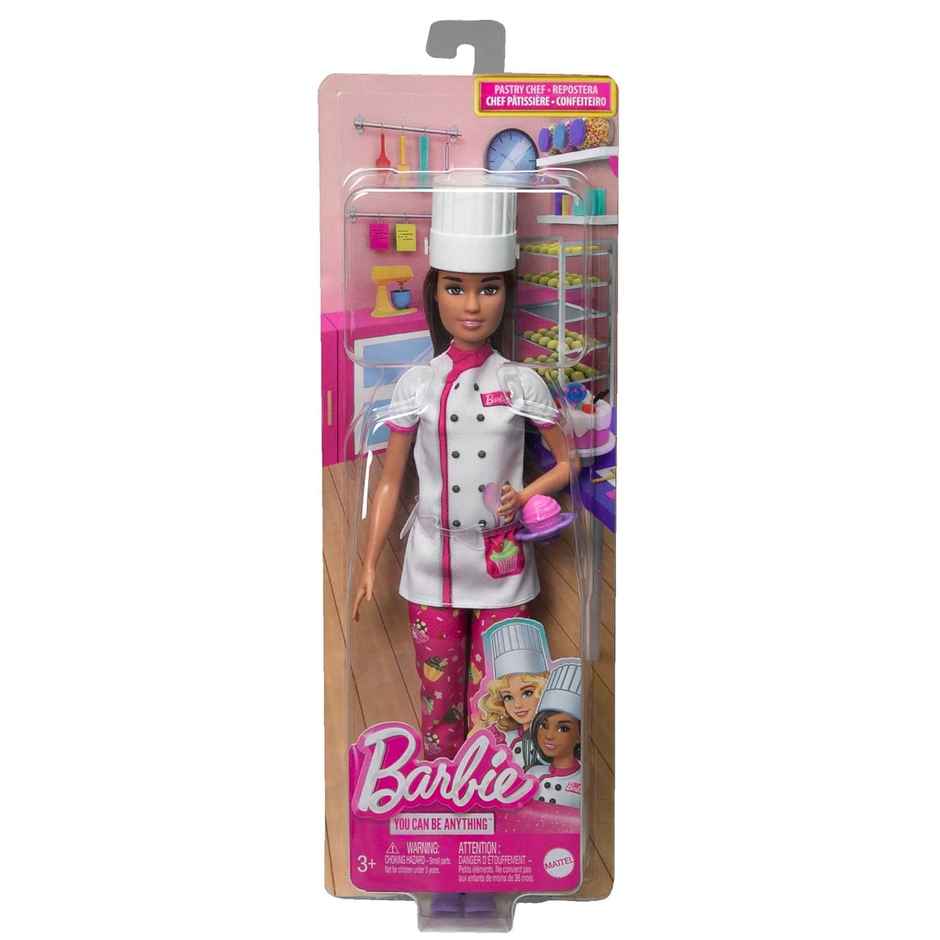 Barbie Doll & Accessories | Pastry Chef Doll with Hat & Cake Slice