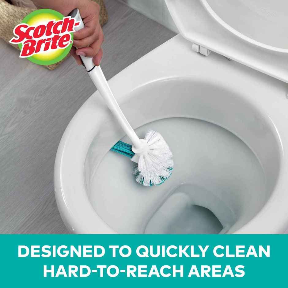 Scotch-Brite Premium Toilet Plastic Brush with Round Container