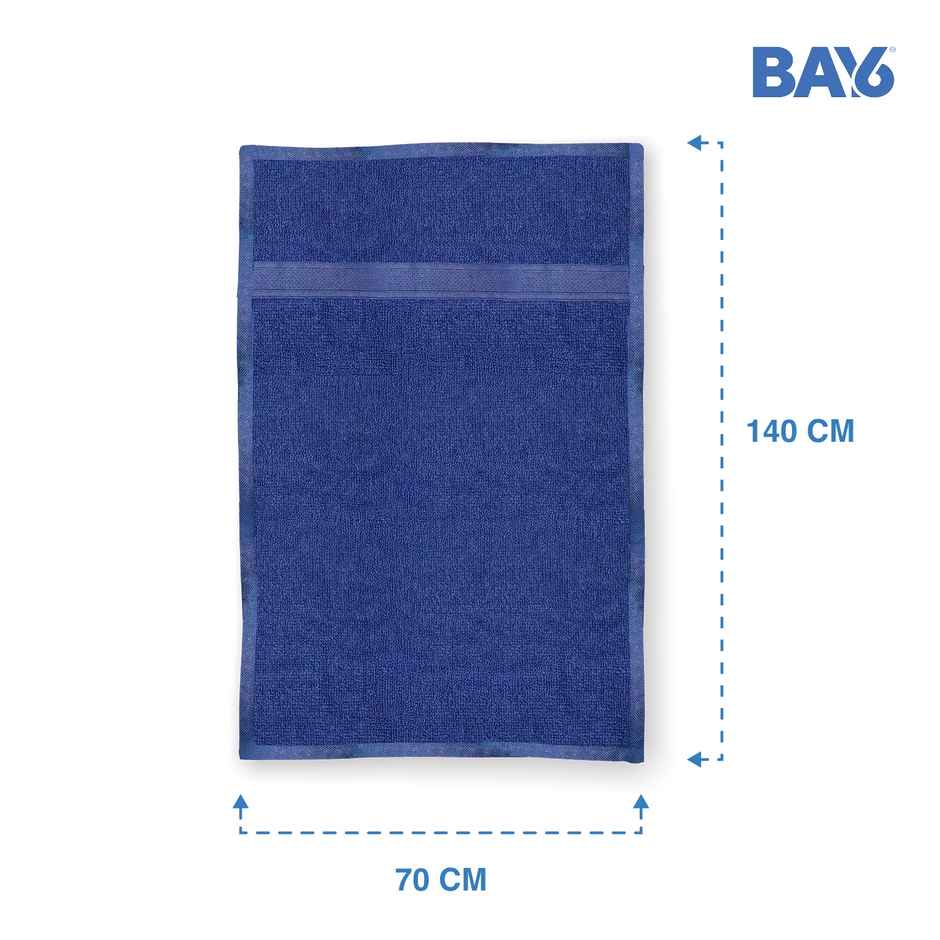 BAY6 Microfibre Moxy Bath Towel | 400 GSM | Blue - 70 x 140 cm