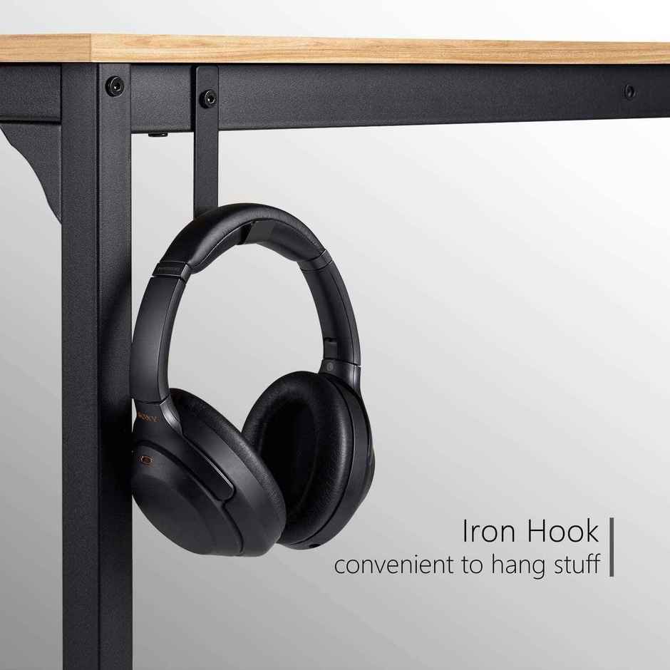 Arlavya Study and Office Table-40 x 19 Engineered Wood, Free Standing - Natural Color