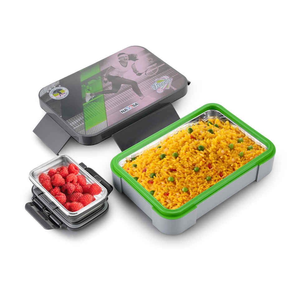 Nayasa Uni-Steel Insulated Stainless Steel Lunch Box | 600 ml | Assorted