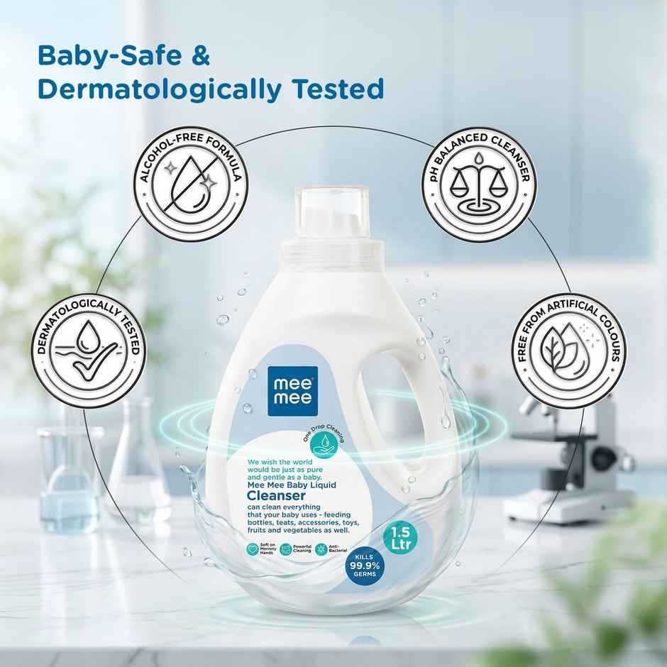 Mee Mee Baby Liquid Cleanser for Bottles | Nipples | Accessories | Toys | Fruits & Vegetables
