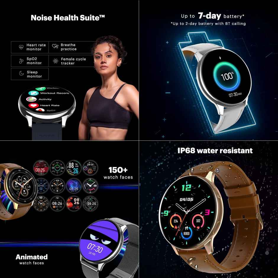 Noise Vortex Plus Smartwatch with Bluetooth Calling | 1.46" Display - Black Link