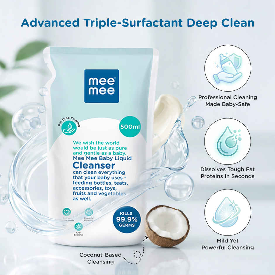 Mee Mee Anti-Bacterial Baby Liquid Cleanser Refill Pack