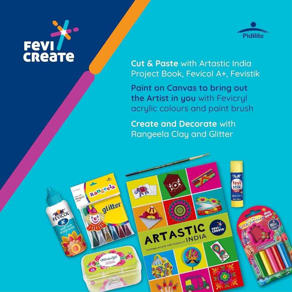 Fevicreate Craft Kit with Transparent Backpack | Birthday Return Gifts for Kids