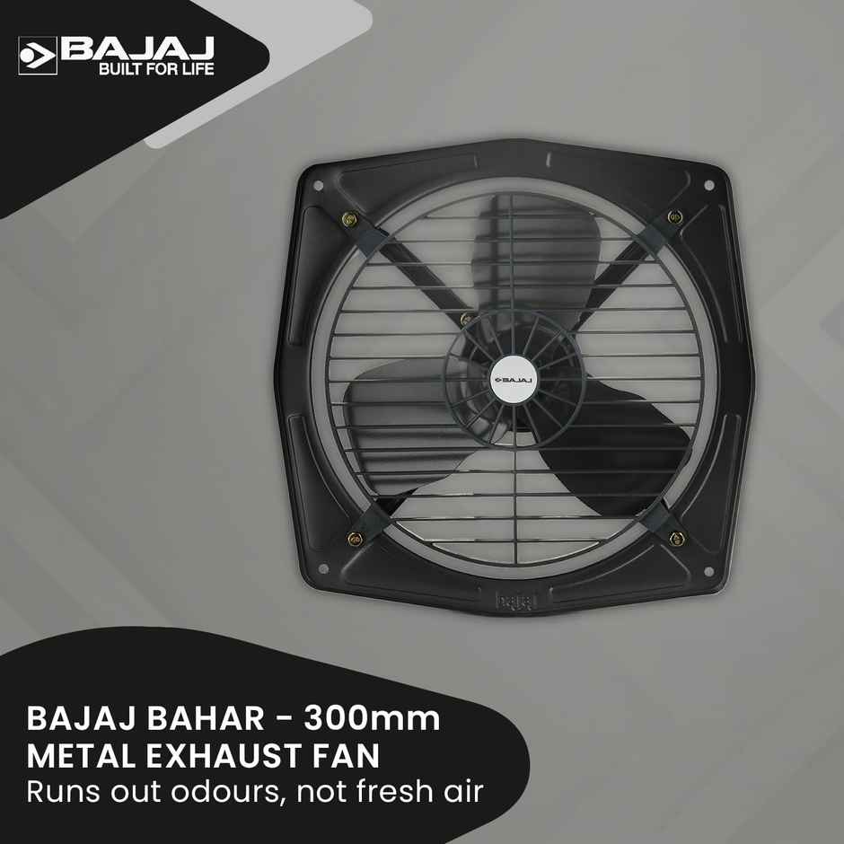Bajaj Bahar Exhaust Fan, 300mm, Metallic Grey